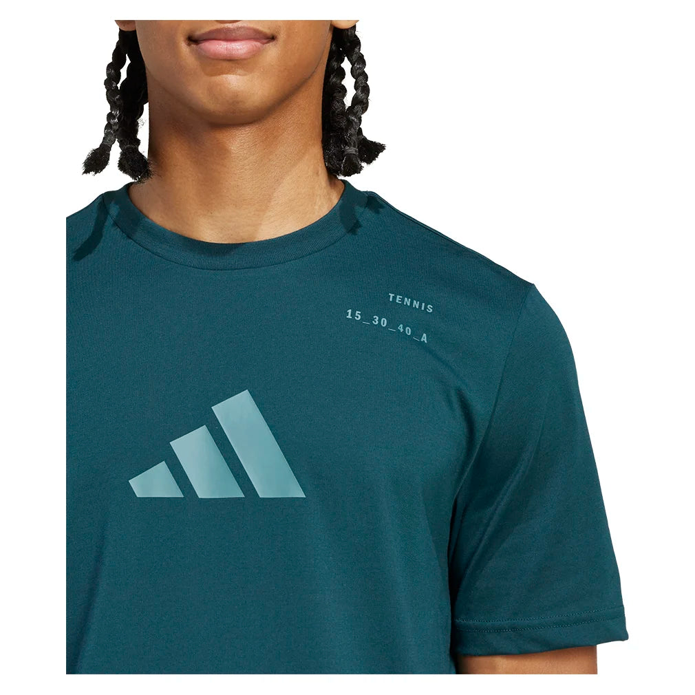 Men's Graphic Tennis T-Shirt - Aurora Ivy Print Casual Tee for Sports & Streetwear | Perfect for Tennis, Gym, and Everyday Wear