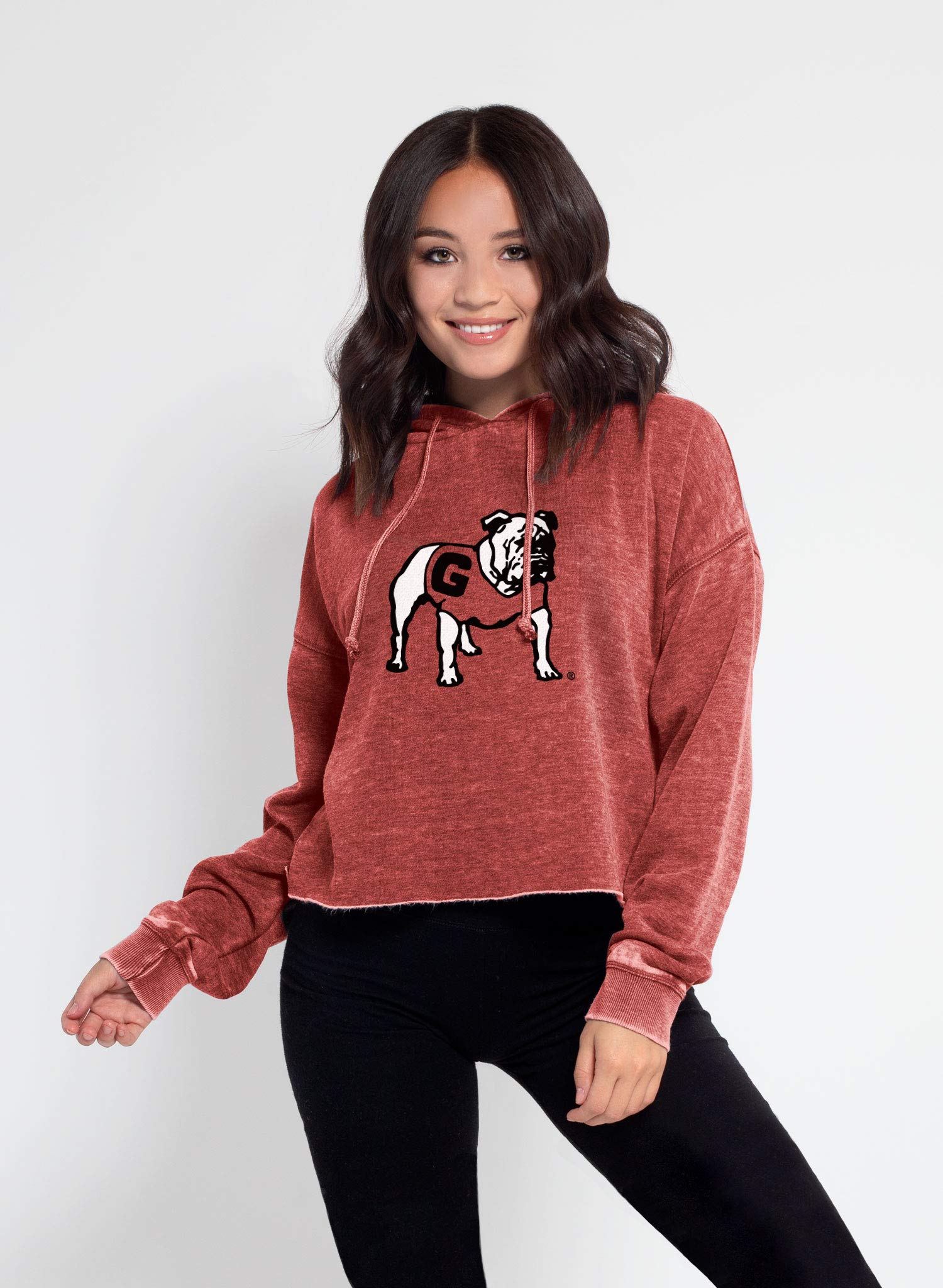 Chicka-D Women's Campus Cropped Hoodie - Trendy Oversized Pullover Sweatshirt for College Students | Perfect for Casual Wear, Gym, and Campus Fashion