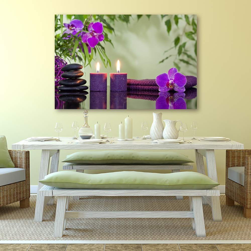 IDEA4WALL Christmas Candles Canvas Wall Art - 32x48 Inch Framed Home Decor Painting for Holiday Celebration | Perfect for Living Room, Bedroom & Office Decor