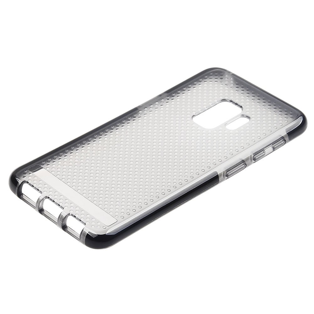 Samsung Galaxy S9 TPU Case - Clear Black Textured for Grip & Protection