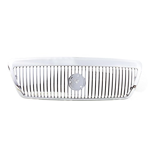 Chrome Billet Front Grille Grill Assembly for 2003-2005 Mercury Grand Marquis - Replacement 3W3Z8200AB FO1200406 - Perfect for Car Upgrades & Customization