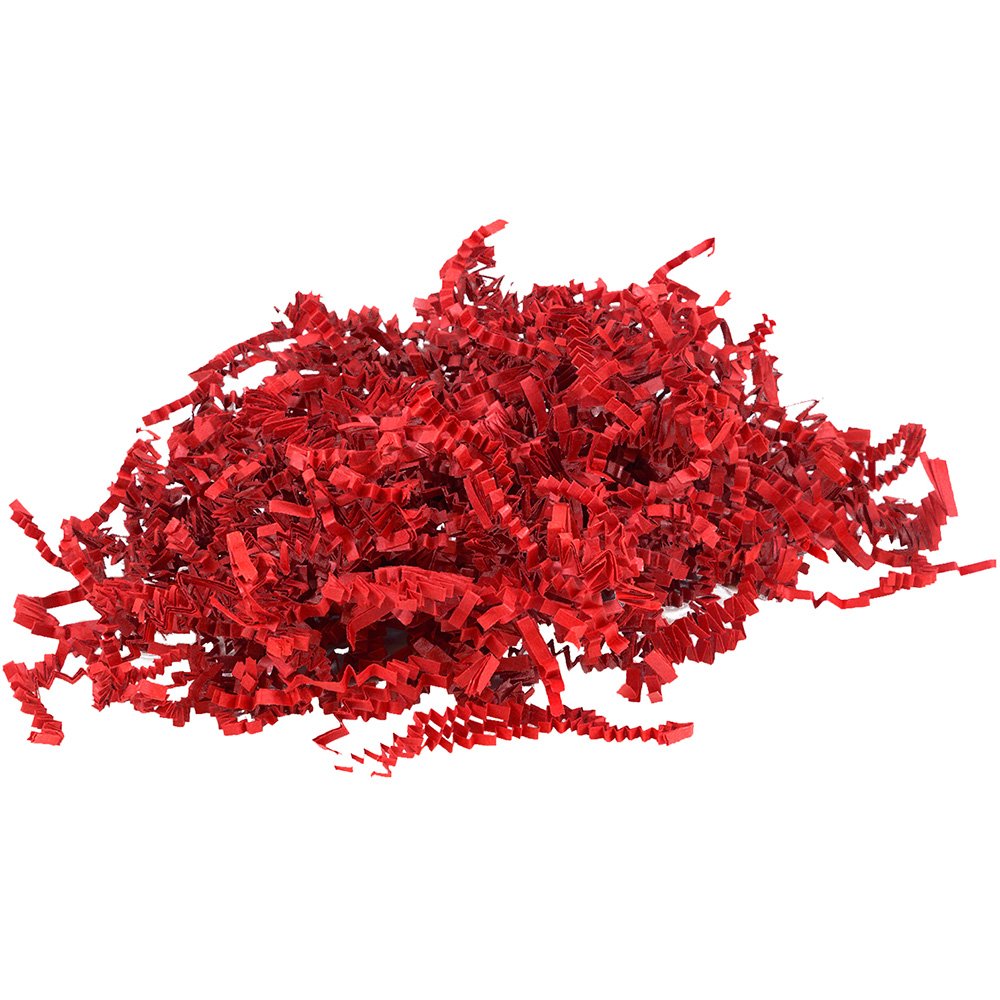 JAM PAPER Crinkle Cut Shred Tissue Paper - Red - 20 lb/box - Bulk Gift Wrapping & Party Decorations for Birthdays, Weddings, and Holidays