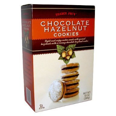 Trader Joe's Chocolate Hazelnut Cookies 10oz (2-Pack) - Light & Crispy Hazelnut Cookies with Creamy Chocolate Center | Perfect for Snacking, Gifts & Holiday Treats