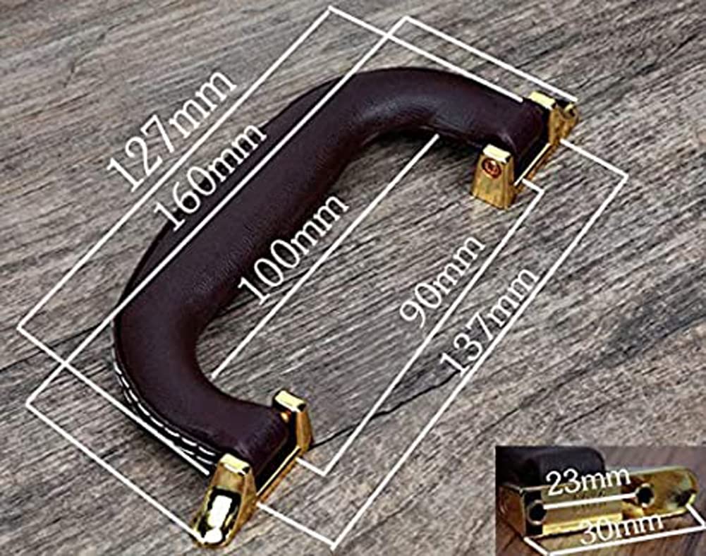 CynKen PU Leather Handle for Guitar Case & Luggage - Black Bronze for Travel & Storage