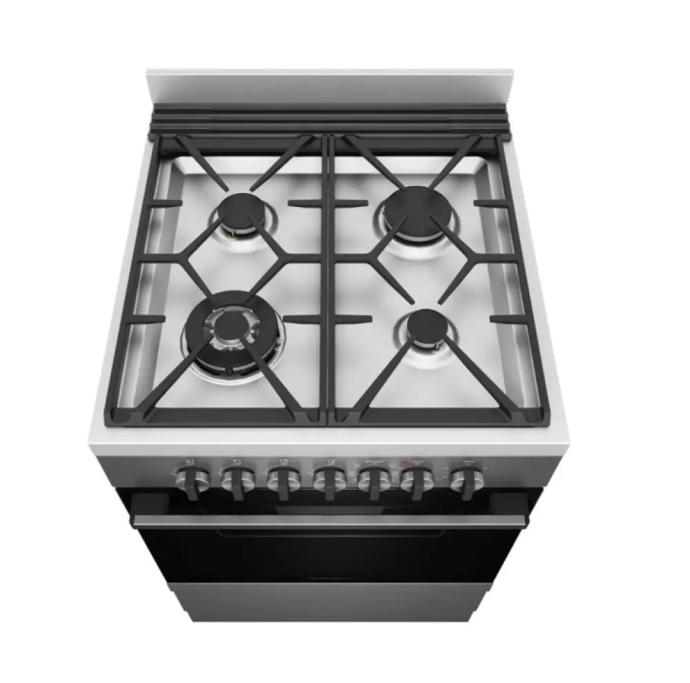 Westinghouse WFE616DSC 60cm Dual Fuel Freestanding Range with AirFry Technology | Dark Stainless Steel | Gas & Electric Oven Combo | Perfect for Home Kitchens & Small Restaurants