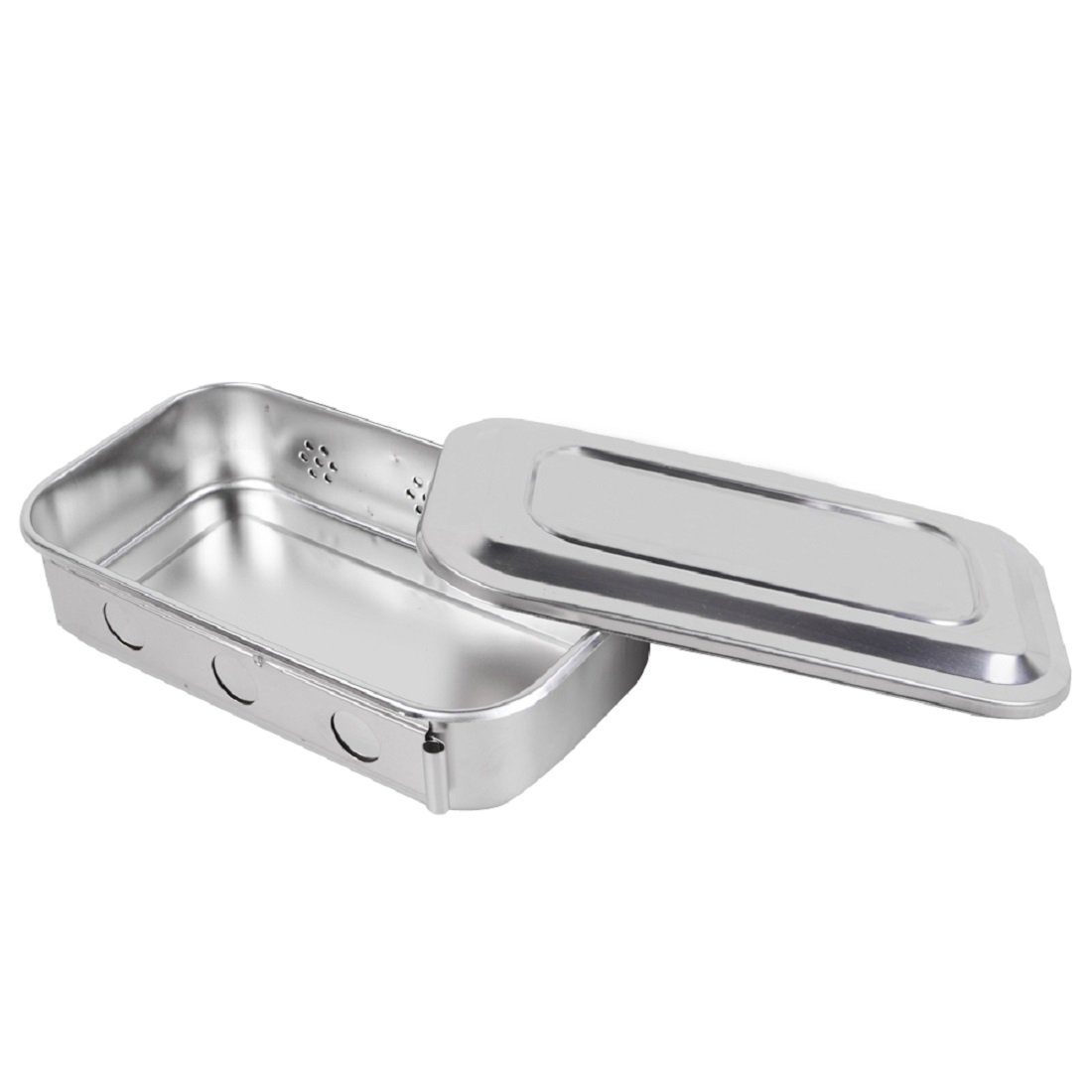 Premium Medical-Grade Stainless Steel Sterilization Box with Lid - Square Dental Instrument Sterilizer for Clinics, Hospitals & Home Use