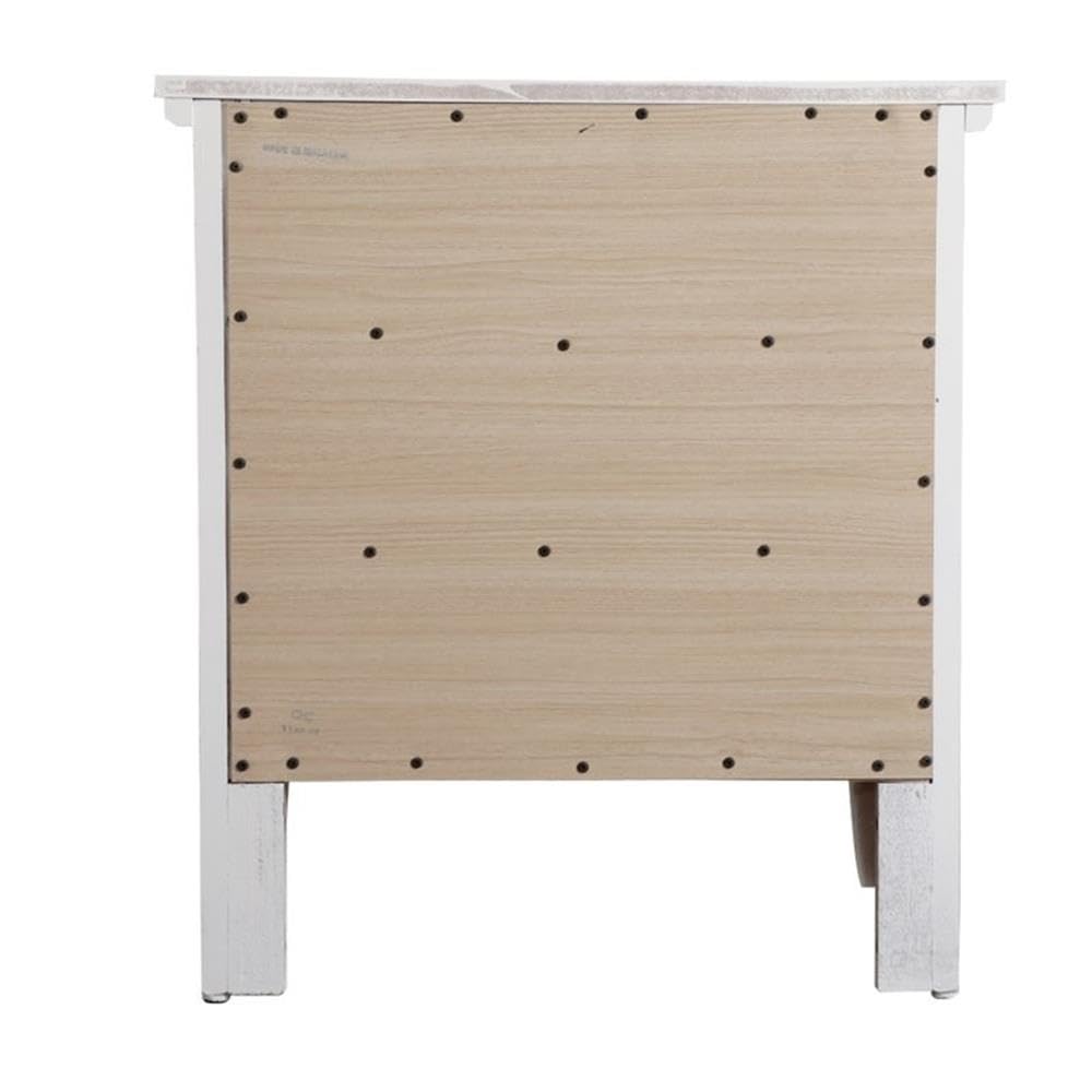 Glory Furniture Hammond 3-Drawer White Nightstand - Bedroom Side Table with Storage for Bedside Essentials