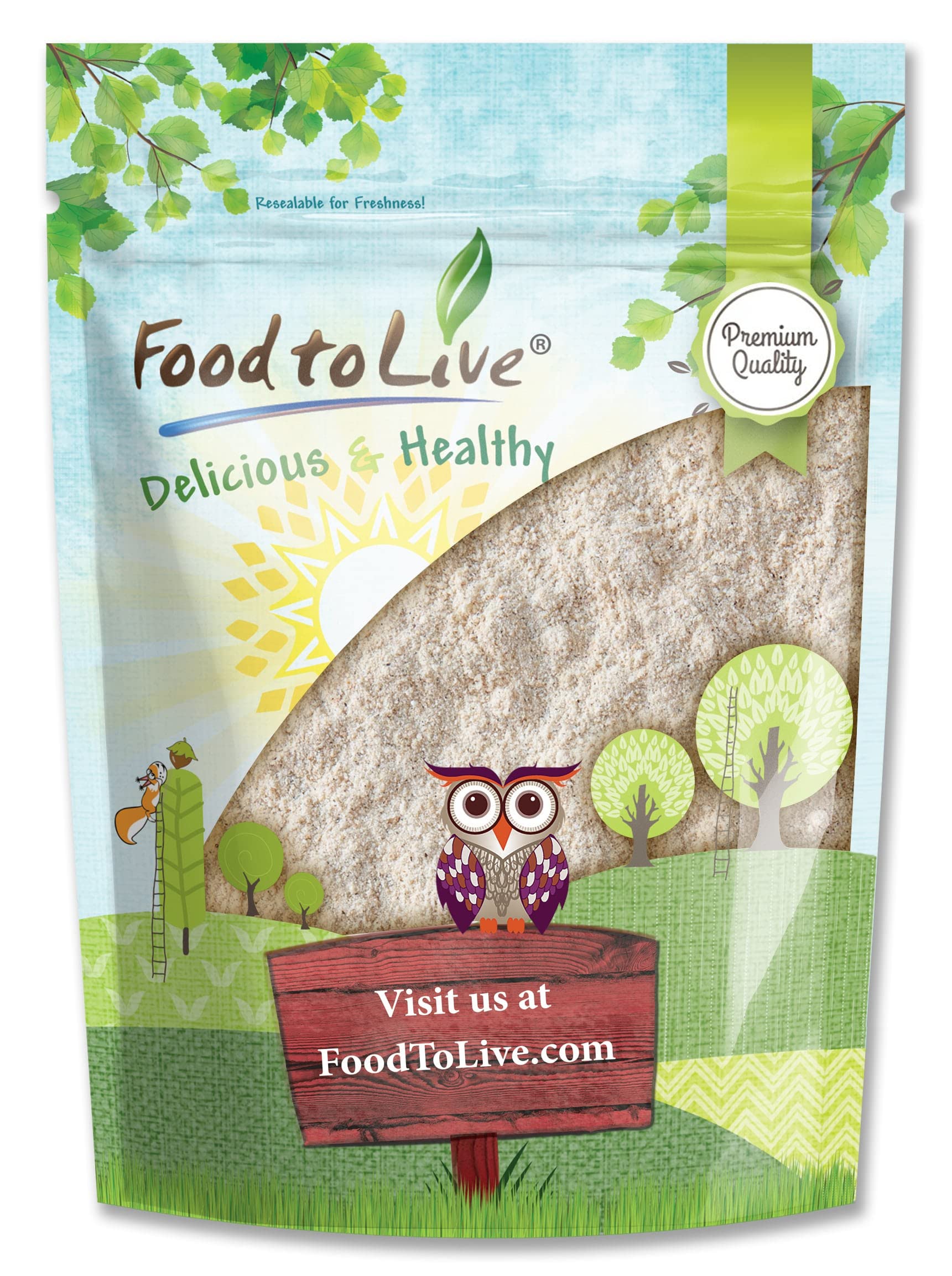 Food to Live Organic Amaranth Flour, 8 oz - Finely Milled Whole Grain, Vegan, Kosher, Non-GMO - High in Fiber & Plant Protein - Wheat Flour Alternative for Baking, Gluten-Free Recipes & Healthy Cooking