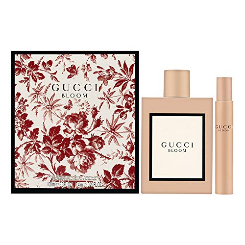 Gucci Bloom Eau de Parfum Spray 3.3 oz & Rollerball 0.25 oz Mini Set - Floral Perfume for Women, Day & Night Wear, Gift for Her, Special Occasions & Romantic Dates