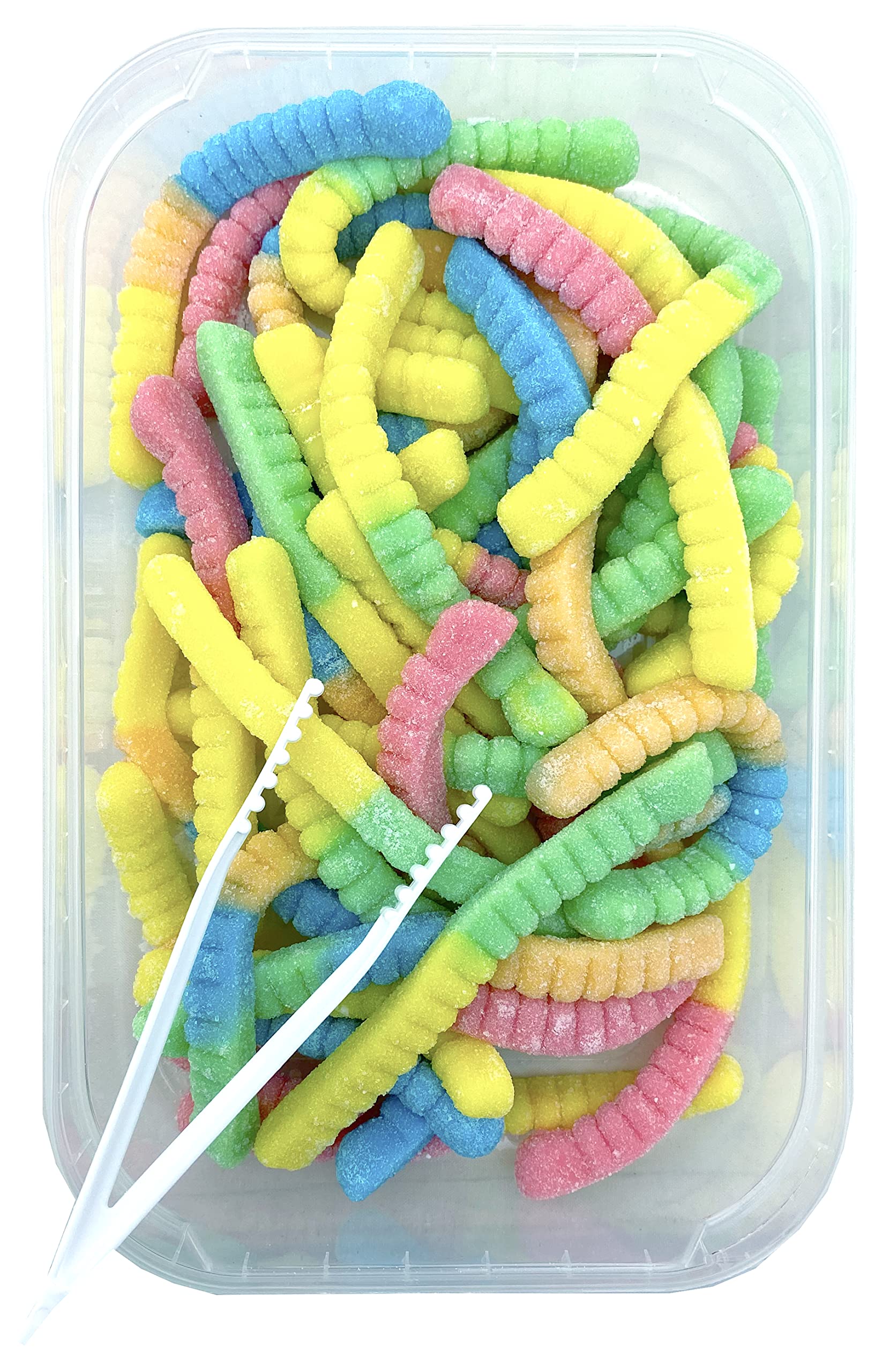 Sour Gummy Worms Candy 10oz - Kosher & Halal - Resealable Pack for Snacking