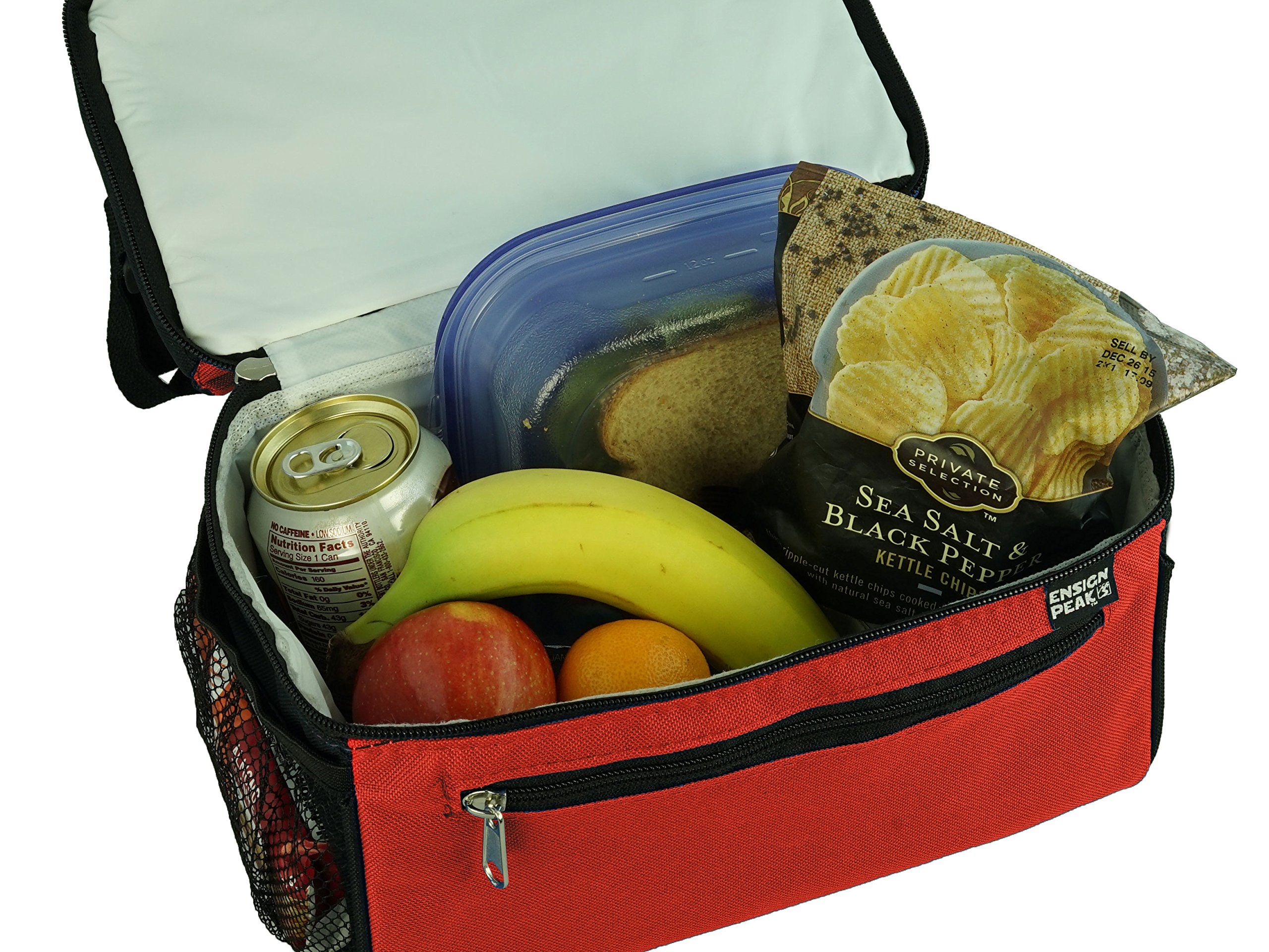 Ensign Peak 2 Compartment Insulated Lunch Box - Leakproof Cooler Bag for Work, School & Picnics | Perfect for Meal Prep & Outdoor Activities