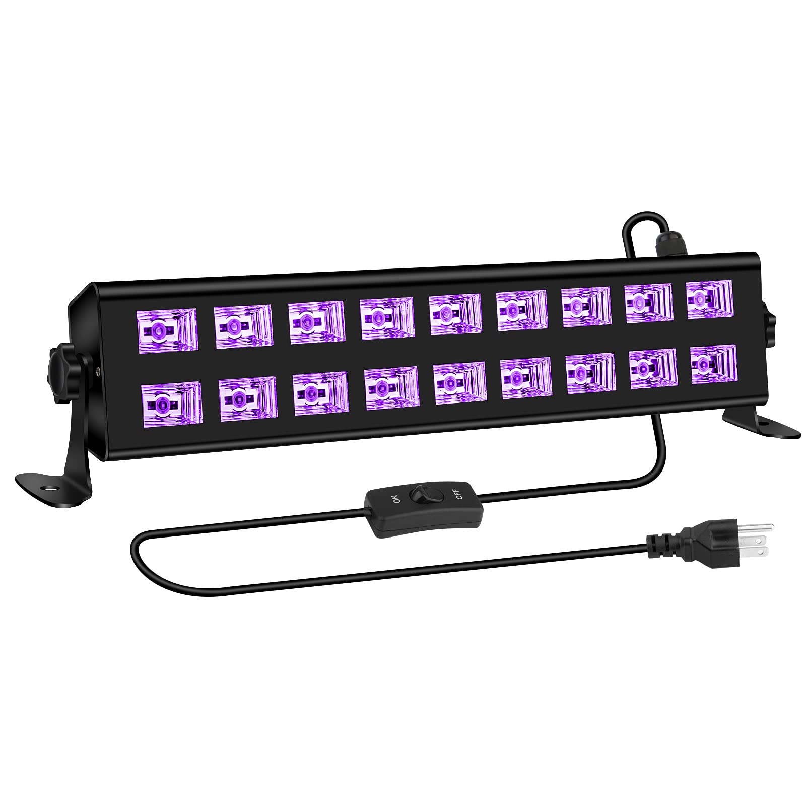 54W 18LEDs Powerful UV Black Light Bar - Glow Party Supplies for Body Paint, Birthday, Dance, Nightclub & Halloween Events | Stage Lighting for Dark Themed Parties, Christmas Celebrations & Music Performances