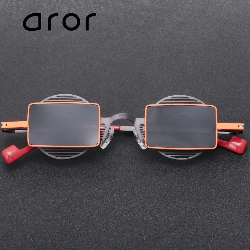 Aror Unisex Full Rim Round Alloy Eyeglasses with Flip-Up Sunglasses 76873 - Stylish UV Protection for Driving, Outdoor Activities & Fashion Accessories