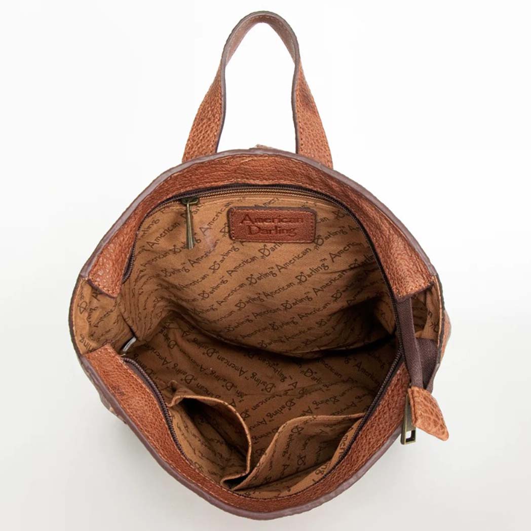 American Darling Genuine Leather Aztec Backpack - Stylish & Durable for Travel, School & Everyday Use