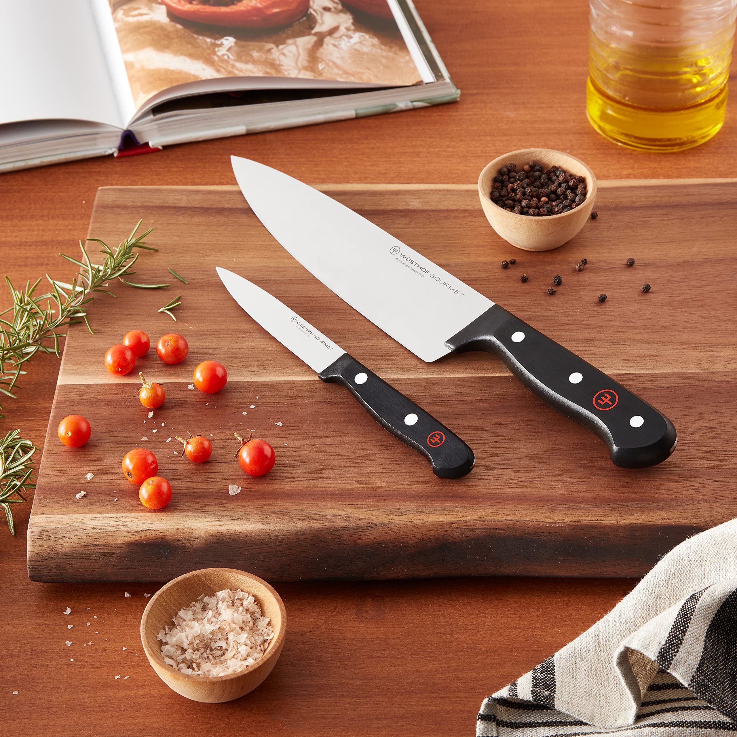 WÜSTHOF Gourmet 2-Piece Chef's Knife Set - High-Quality German Kitchen Knives for Professional Cooking & Food Preparation | Perfect for Home Chefs & Culinary Enthusiasts