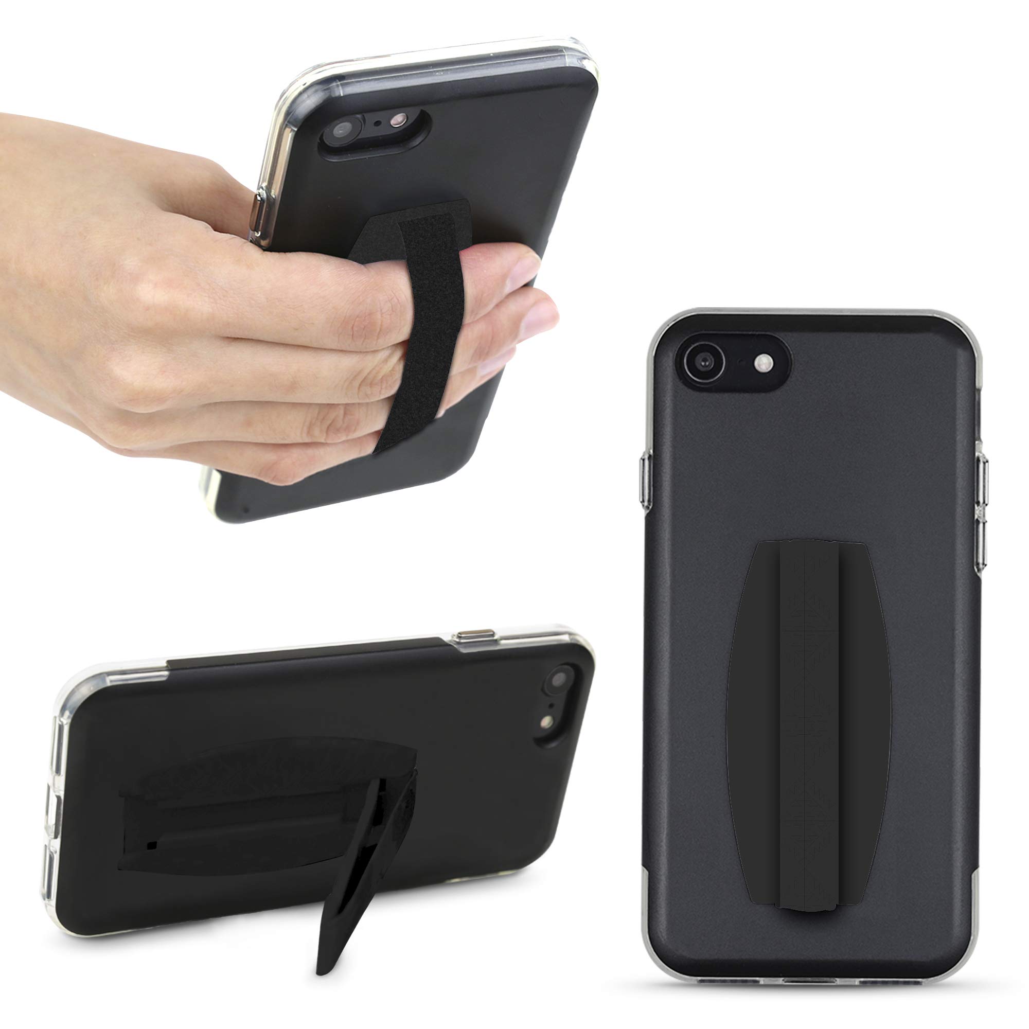 Gear Beast Universal Cell Phone Grip - Ultra Slim Elastic Finger Holder & Phone Stand for iPhone, Samsung, Pixel | Non-Slip Phone Grip for Secure One-Handed Use | Perfect for Commuting, Gym, and Video Watching