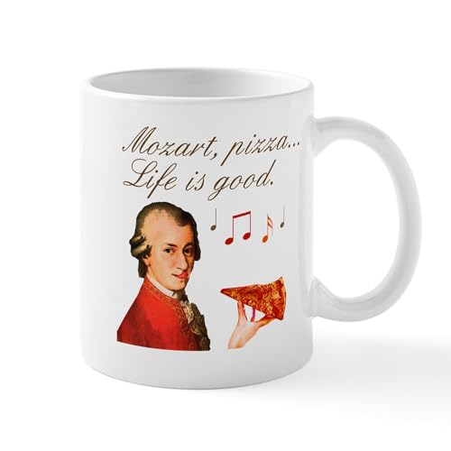 White - Mozart And Pizza: Music And Food Mug