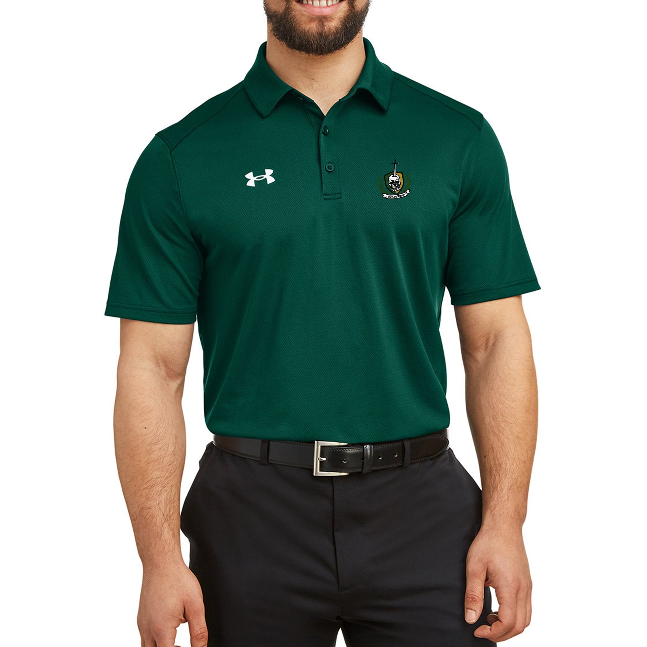 Exiles RFC Tech Polo Shirt - Breathable Quick-Dry Performance Polo for Men - Perfect for Rugby, Golf, and Casual Wear