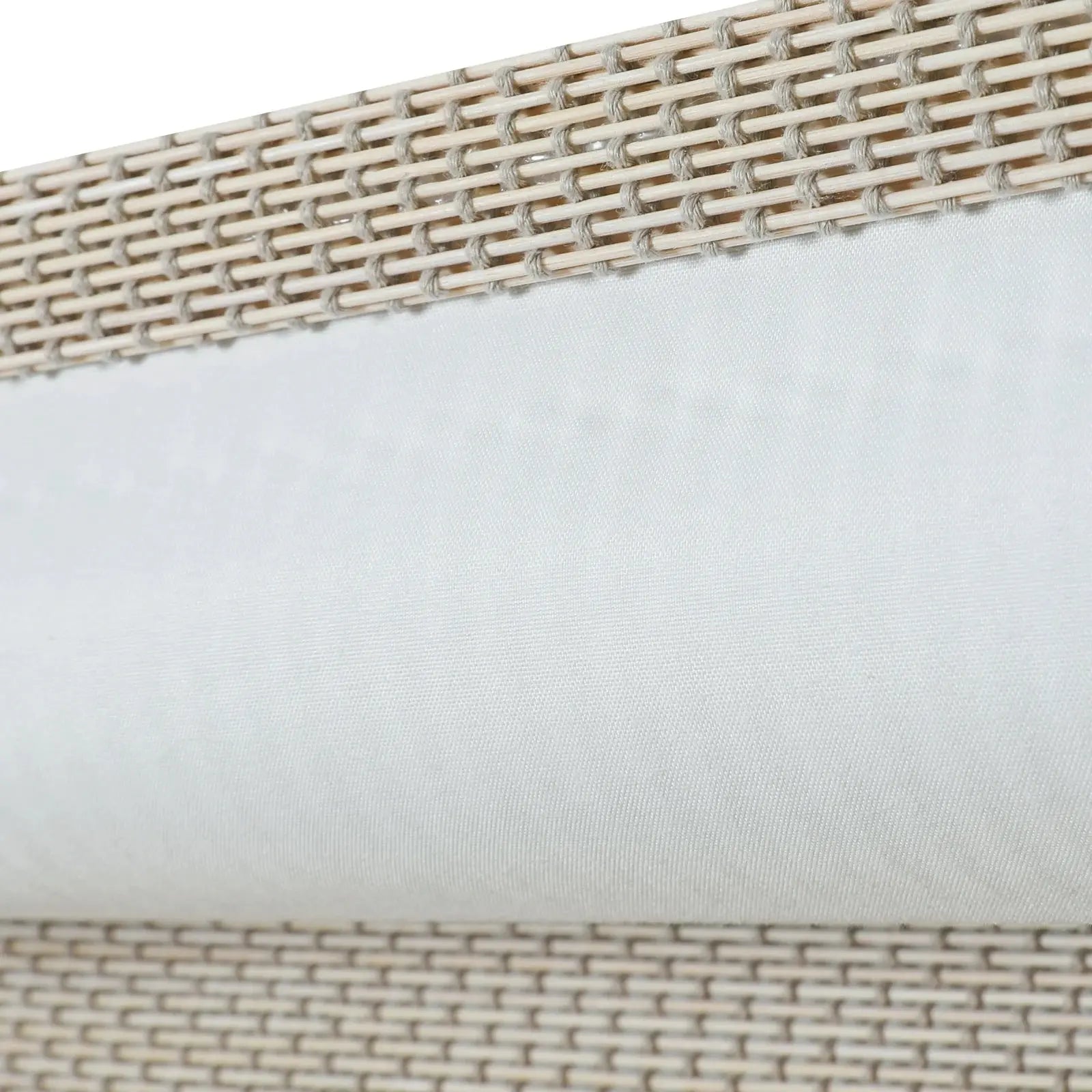 Sybil Bamboo Roman Shade - Natural Wall White Window Treatment for Living Room & Bedroom