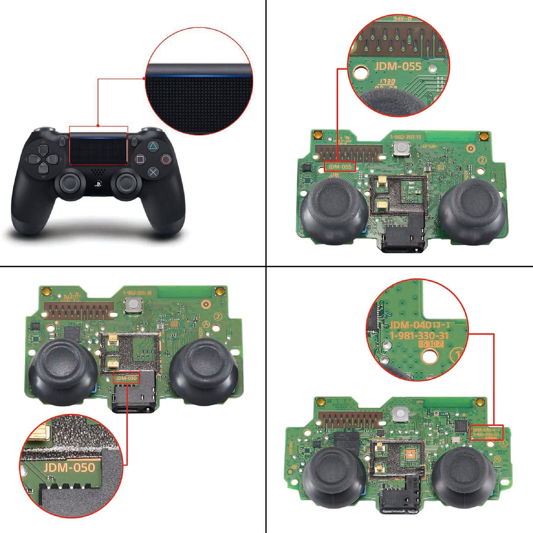 eXtremeRate Dawn Remappable Remap Kit with Redesigned Back Shell & 4 Back Buttons for PS4 Controller JDM 040/050/055 - Demons and Monsters Design | Custom Gaming Controller for FPS, RPG & Competitive Play