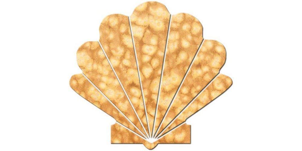 Scallop Shell Ceramic Swimming Pool Mosaic Tiles - 10 Inch Tan Color - Perfect for Pool Decoration, Backsplash, and Bathroom Accent Wall