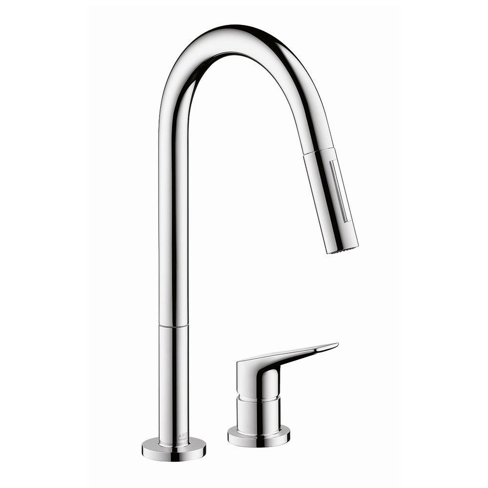 hansgrohe Citterio M Chrome High Arc Pull Down Kitchen Faucet with Magnetic Docking Spray Head, Durable Chrome Finish, Ideal for Modern Kitchen Sinks and Food Prep Stations
