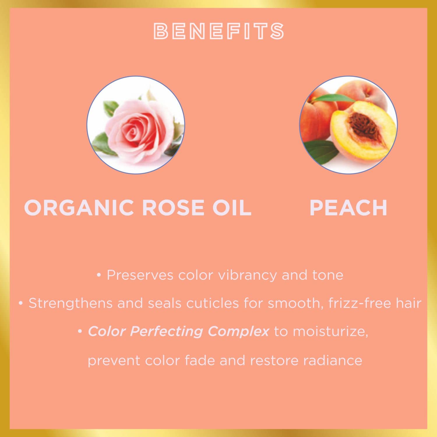 Hask Rose Oil & Peach Color Protection Deep Conditioner - 50ml Sulfate Free, Paraben Free, Gluten Free Hair Treatment for Dry, Damaged & Color-Treated Hair - Salon Quality Hydration & Shine for Women & Men