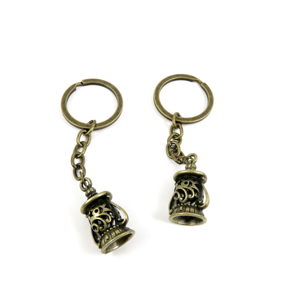 Antique Bronze Keychain - Hollow Oil Lamp Charm for Jewelry Making, DIY Crafts & Keyring Accessories | KC1079 - Perfect for Gifts, Home Decor & Vintage Style Lovers