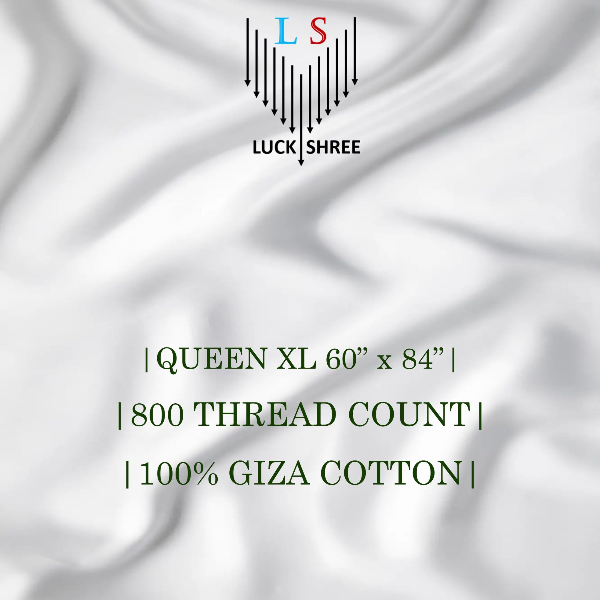 Premium Queen XL Giza Cotton Sheet Set - 800 Thread Count Egyptian Cotton Bedding with 16