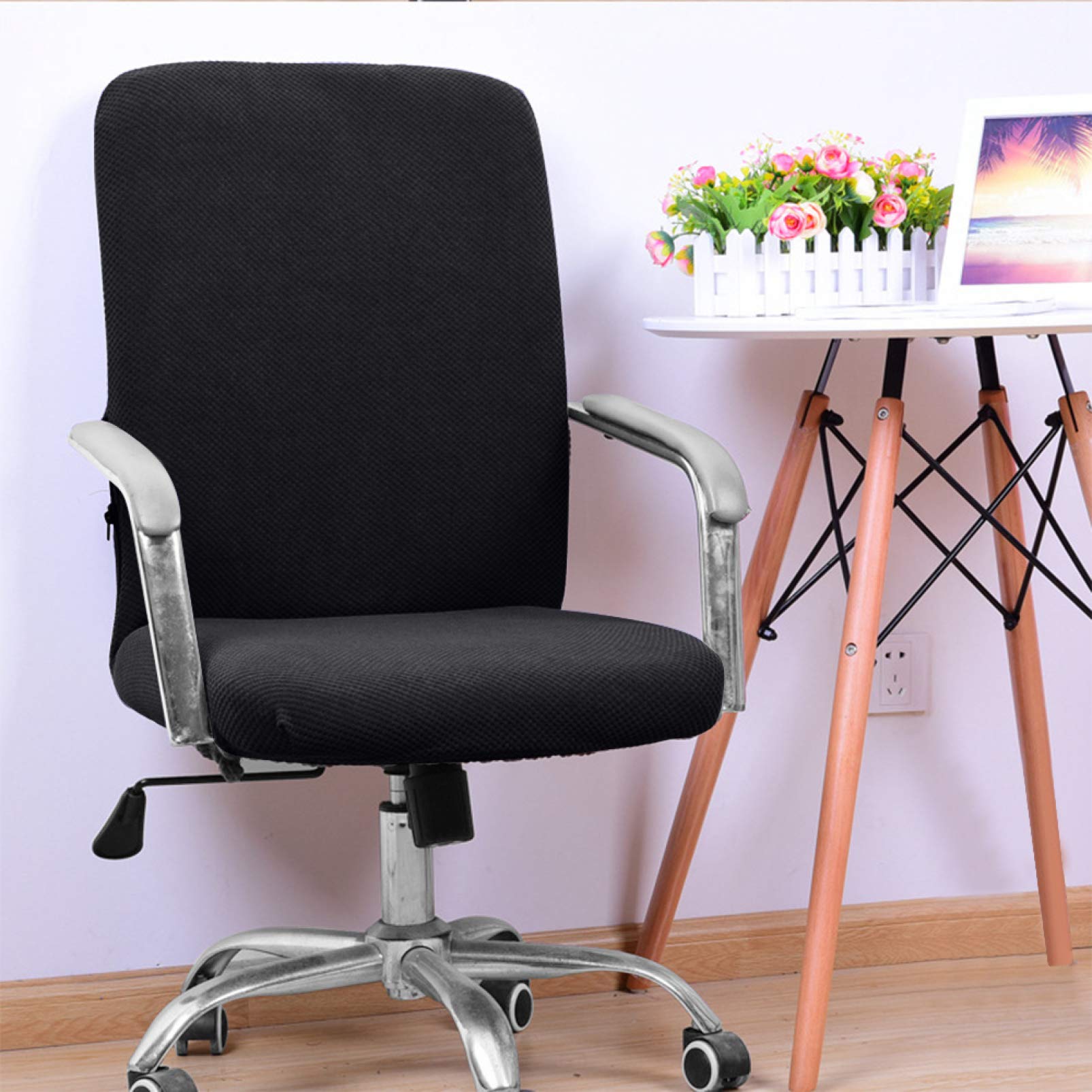 KKONION Office Chair Cover - Removable & Washable Stretch Slipcover for Swivel Computer Chairs - Protects from Spills & Stains - Perfect for Home Office, Gaming, and Conference Rooms