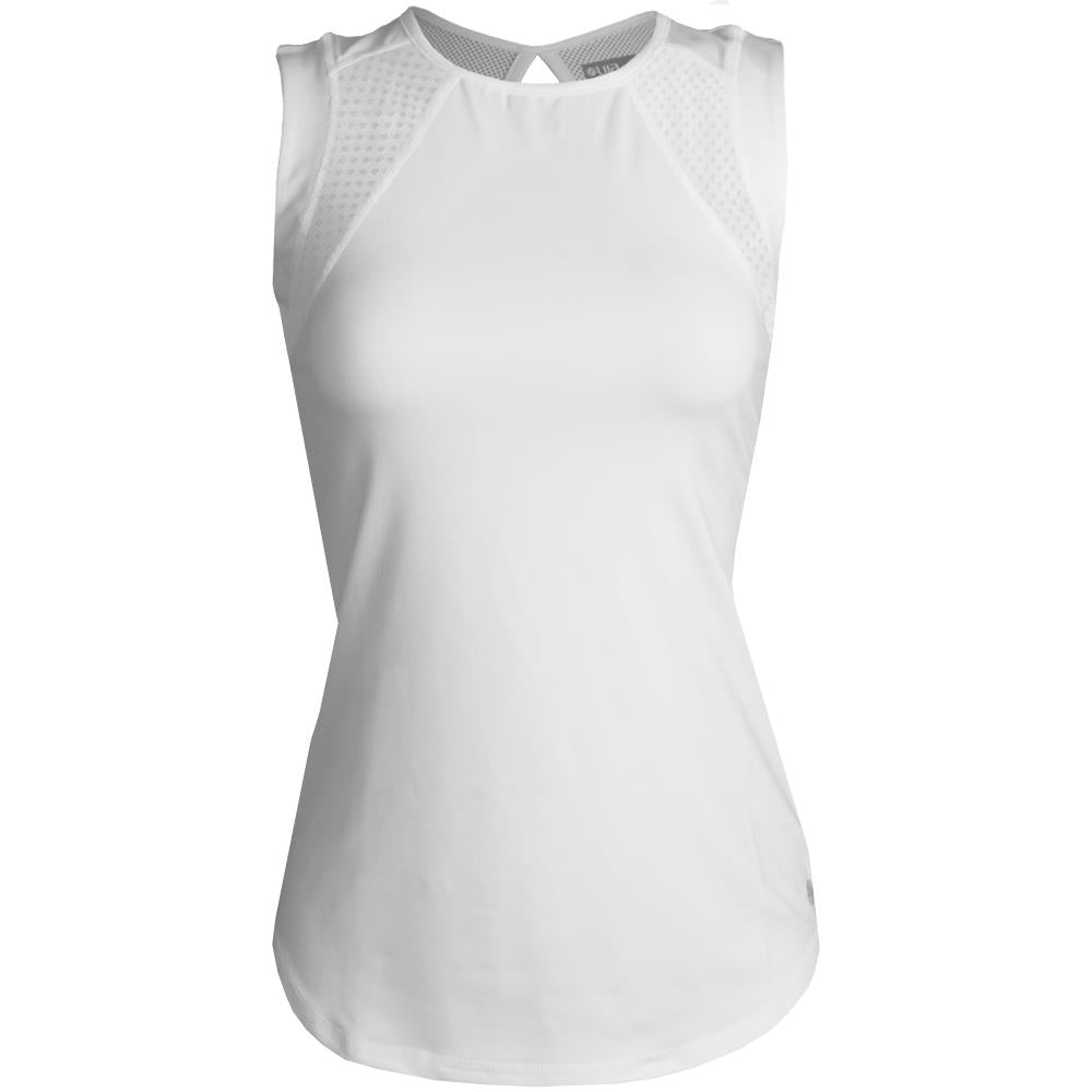 Lija Women's Power Tank Top - Breathable Workout Shirt for Yoga, Running & Gym - White