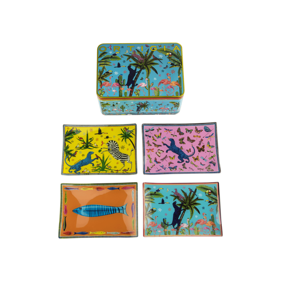 Tin Jungle 4-Piece Glass Dinner Plates Set - Durable & Elegant Tableware for Everyday Dining, Parties & Special Occasions
