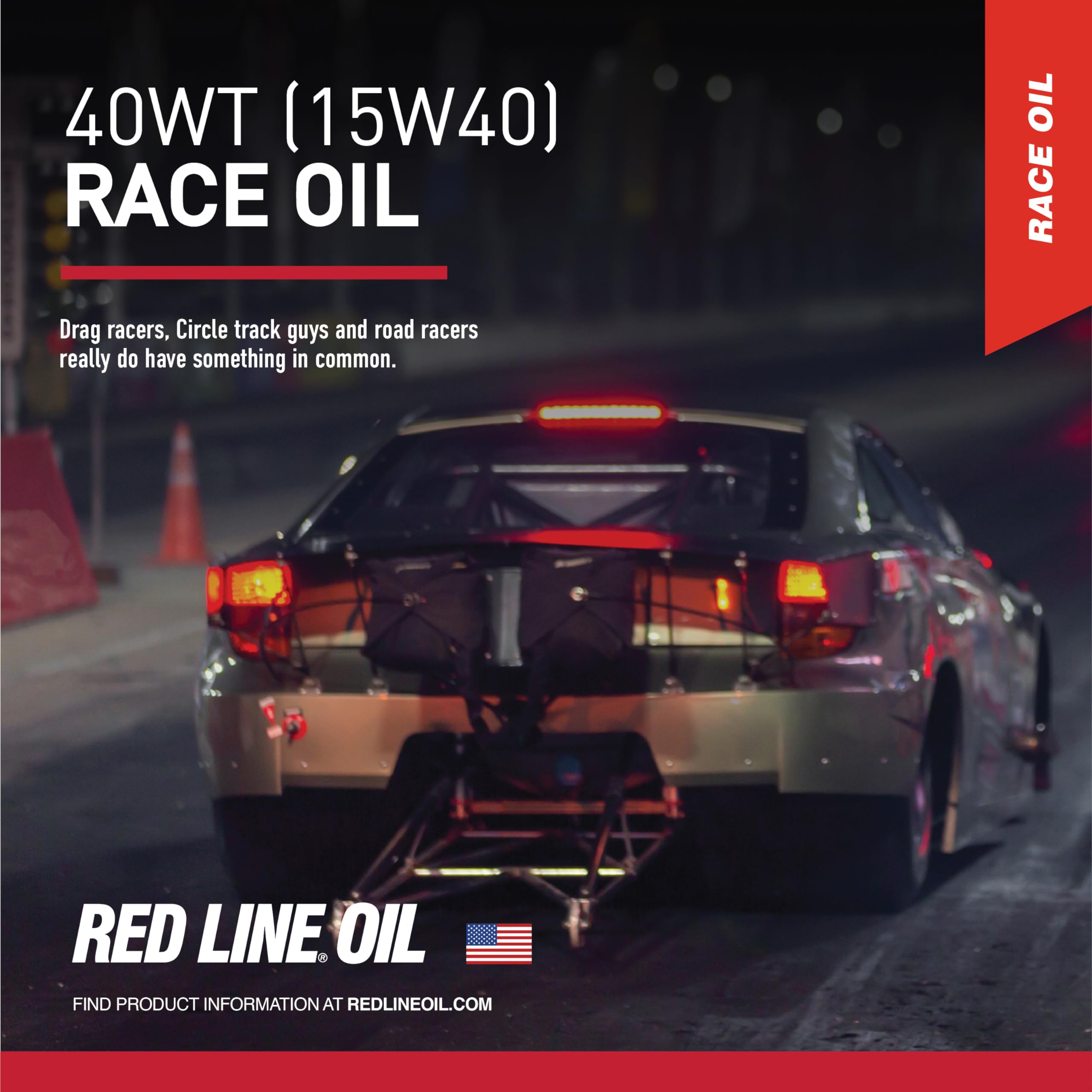 Red Line 10405 40WT Synthetic Race Motor Oil (15W40) - 1 Gallon (4 Pack) - High Performance Engine Protection for Racing, Track Days & High Mileage Vehicles