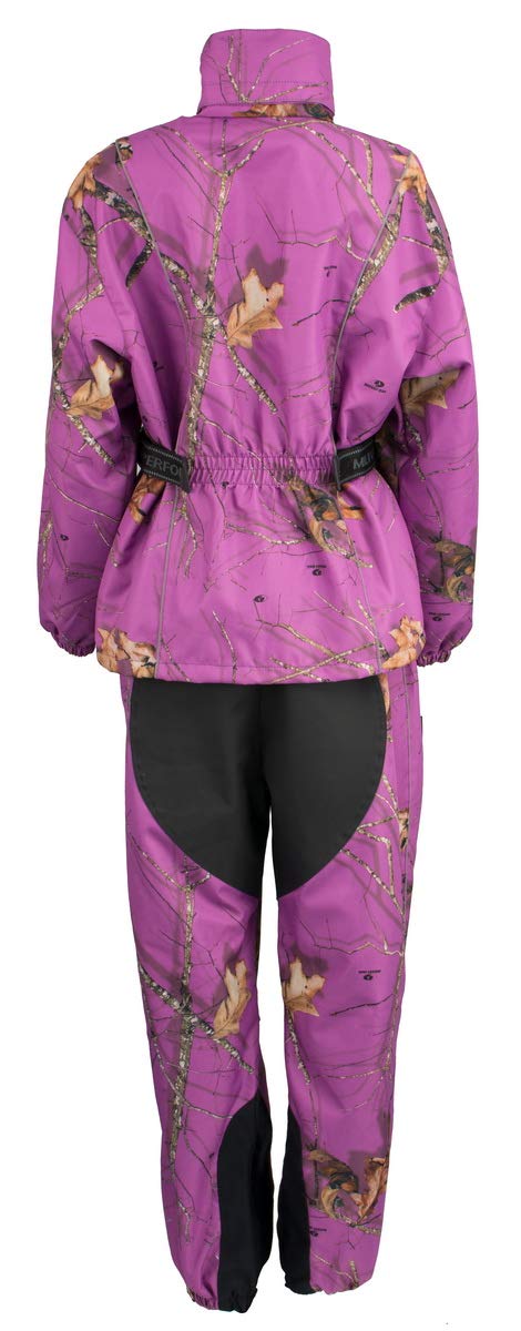 Milwaukee Leather MPL9600 Women's Waterproof Rain Suit - Purple Mossy Oak Camo Design for Outdoor Hunting, Fishing & Motorcycle Riding