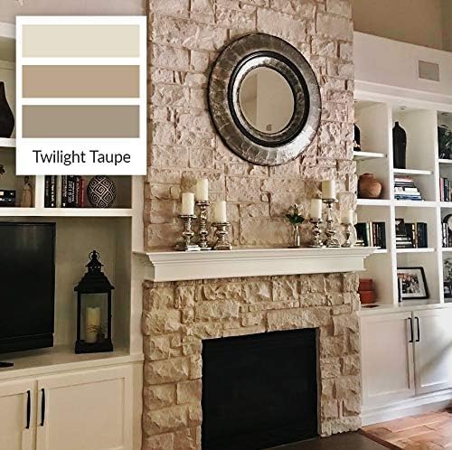 Stone Fireplace Paint Kit (Twilight Taupe) - All-in-One Fireplace Painting Solution for a Stunning Makeover | Heat-Resistant & Durable Finish | Perfect for Living Room, Bedroom, or Outdoor Fireplace Renovation