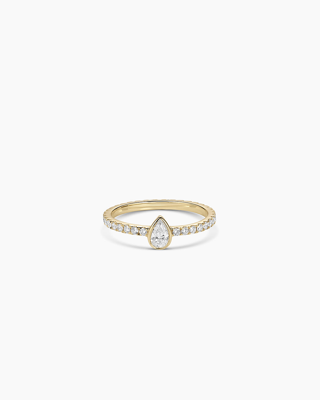 Lab Grown Diamond Pear Eternity Ring for Women - 14K White Gold Wedding Band, Anniversary Gift, Engagement Ring - Perfect for Bridal Jewelry & Special Occasions
