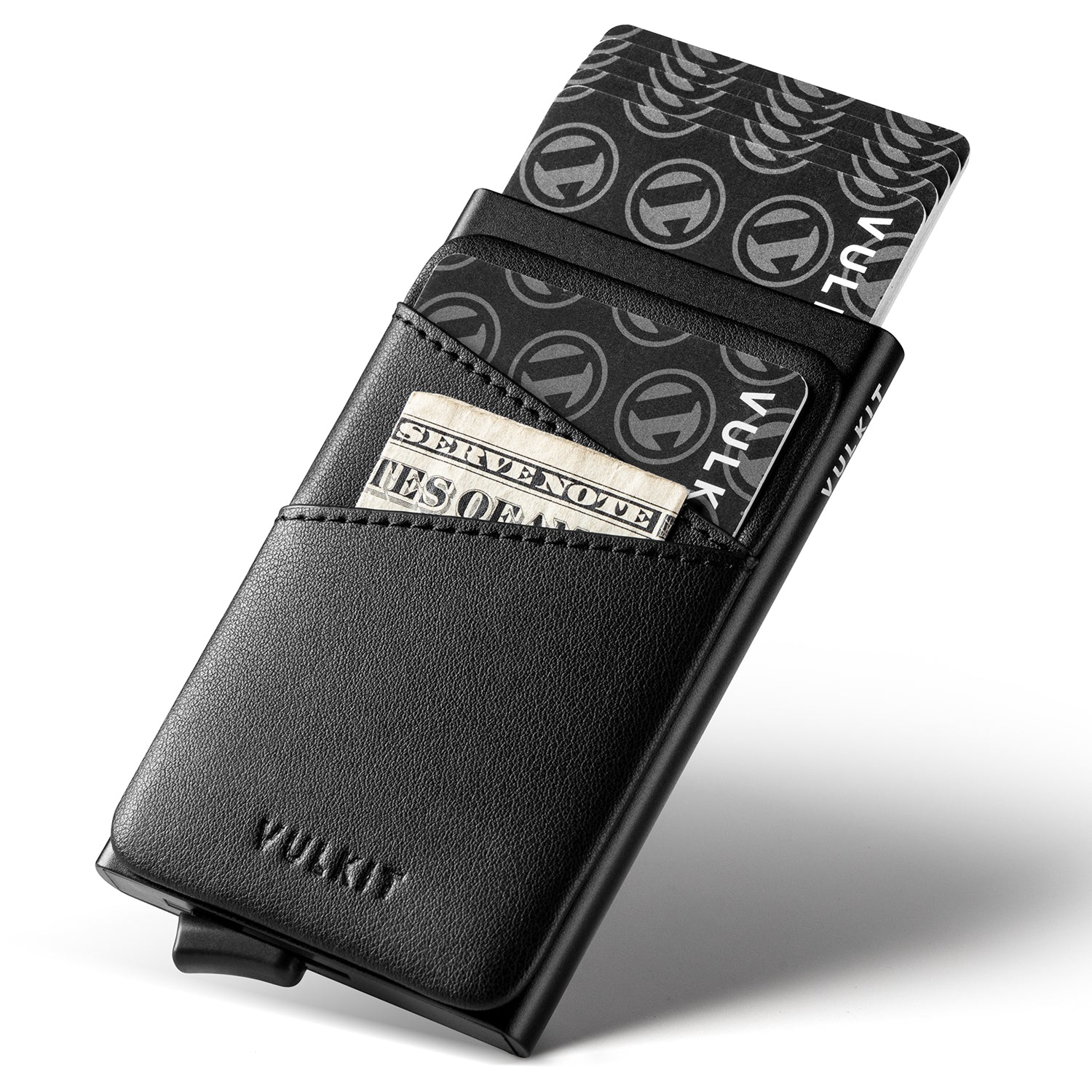 VC106 Minimalist Leather Card Holder with Extra Pocket for Cash & Coins - Slim RFID Blocking Wallet for Men & Women (Perfect for Travel, Everyday Use & Gift)