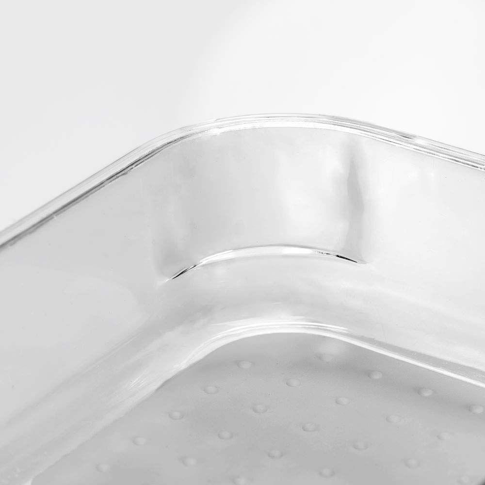 Madesmart 3 Compartment Clear Plastic Utensil Tray - Kitchen Drawer Organizer for Forks, Spoons & Knives - Perfect for Home, Office or Restaurant Use