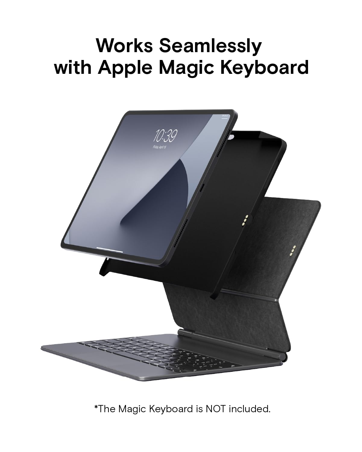 MOFT Magnetic Snap Case for iPad Pro 12.9 Inch (6th & 5th Gen) - Pencil Holder, Magic Keyboard Compatible, Versatile Stand Attachment - Perfect for Work, Study & Travel