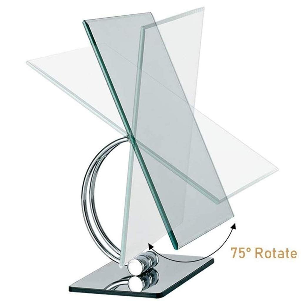 Portable Folding Vanity Mirror with Stand - 360° Adjustable Tabletop Makeup Mirror for Travel, Bathroom & Desk - Perfect for Cosmetics, Personal Beauty & Grooming (Ideal for Home, Salon & On-the-Go Use)