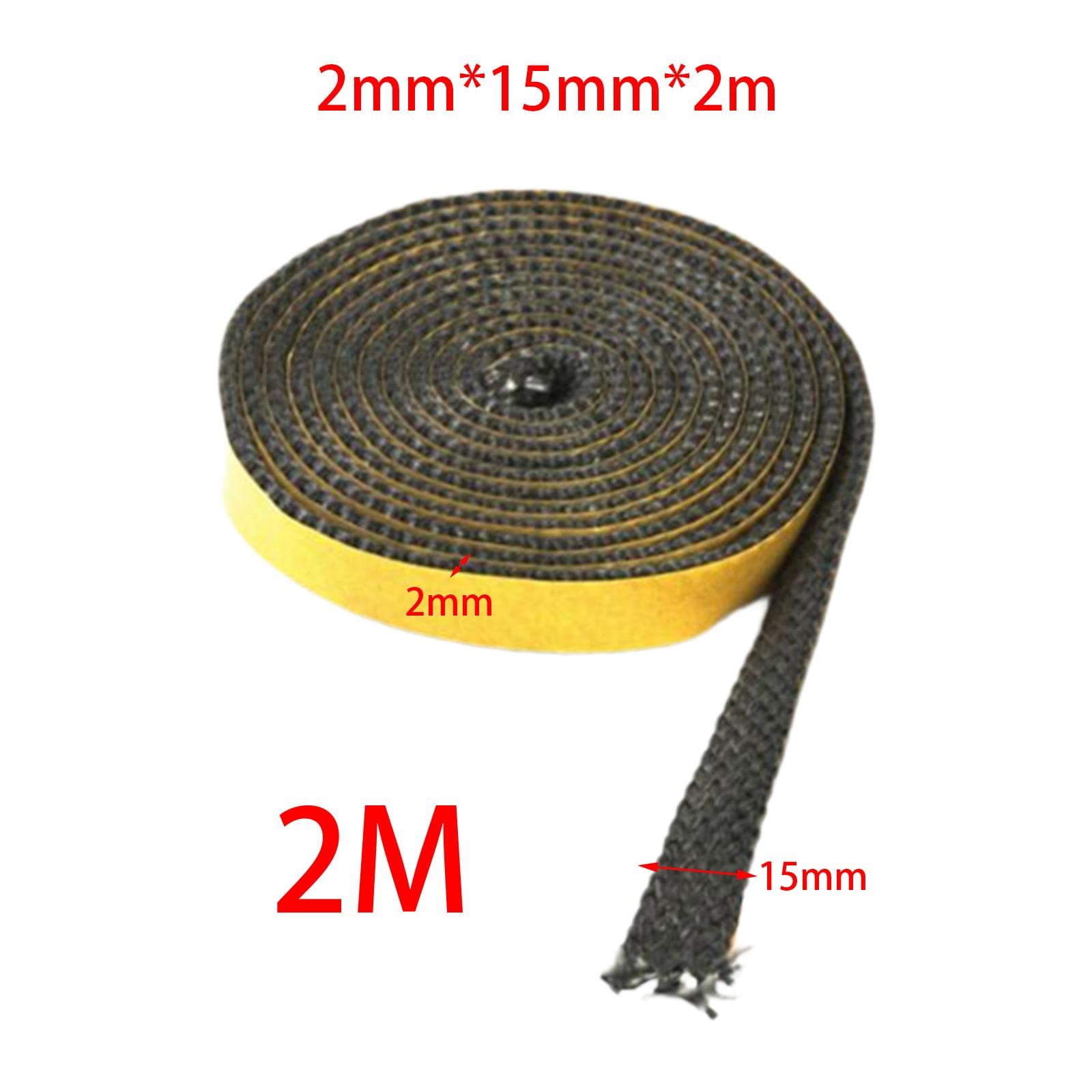 WeiLaiKeQi Self-Adhesive Stove Window Glass Gasket Tape - 3mm x 20mm x 200cm Flat Stove Door Seal for Fireplace & Wood Stove - Heat Resistant & Durable - Perfect for Repairing Cracked or Loose Stove Glass Seals (Ideal for Wood Stoves, Fireplaces, and Pellet Stoves)