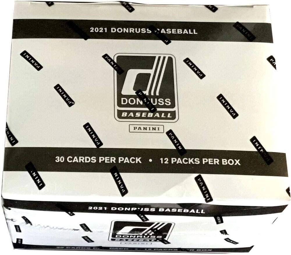 2021 Panini Donruss Cello Fat Pack Box - 12 Packs of 30 Baseball Cards with 3 Holo Red Parallels & 1 Vector Insert per Pack - Chance for Autograph & Memorabilia Cards - Features Top Rookies Like Ke'Bryan Hayes, Jo Adell, Casey Mize - Includes Rated Prospects, Trending, Elite Series & Unleashed Inserts - Perfect for Baseball Card Collectors & Fantasy Sports Enthusiasts