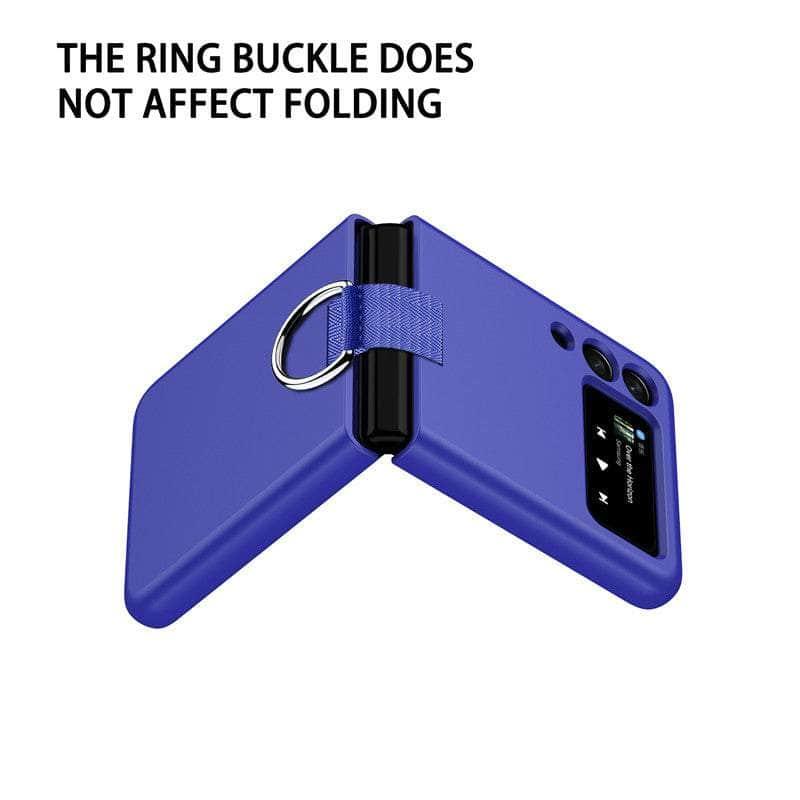 Samsung Galaxy Z Flip 4 Shockproof Case with Finger Ring Holder - Protective Cover for Everyday Use, Travel & Outdoor Activities
