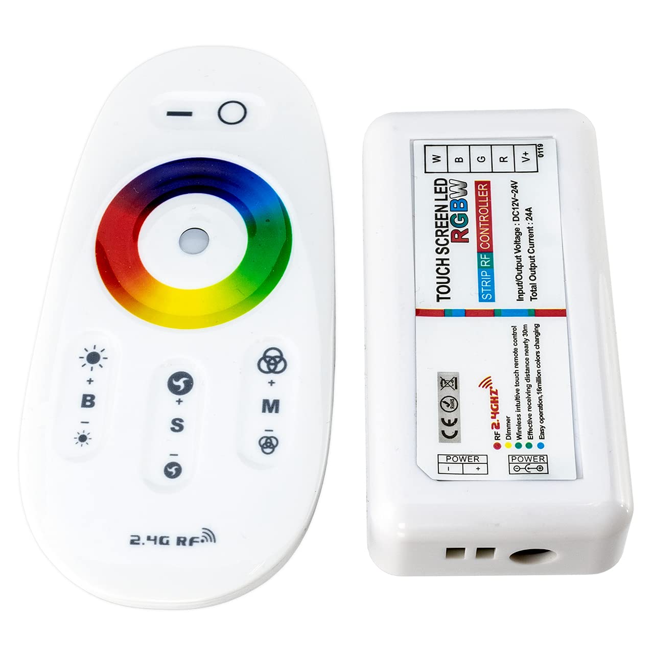 RGBW LED Strip Light Mini Controller with 10-Key Wireless Remote for 12V - Perfect for Home Decoration, Bedroom Lighting, and DIY Projects