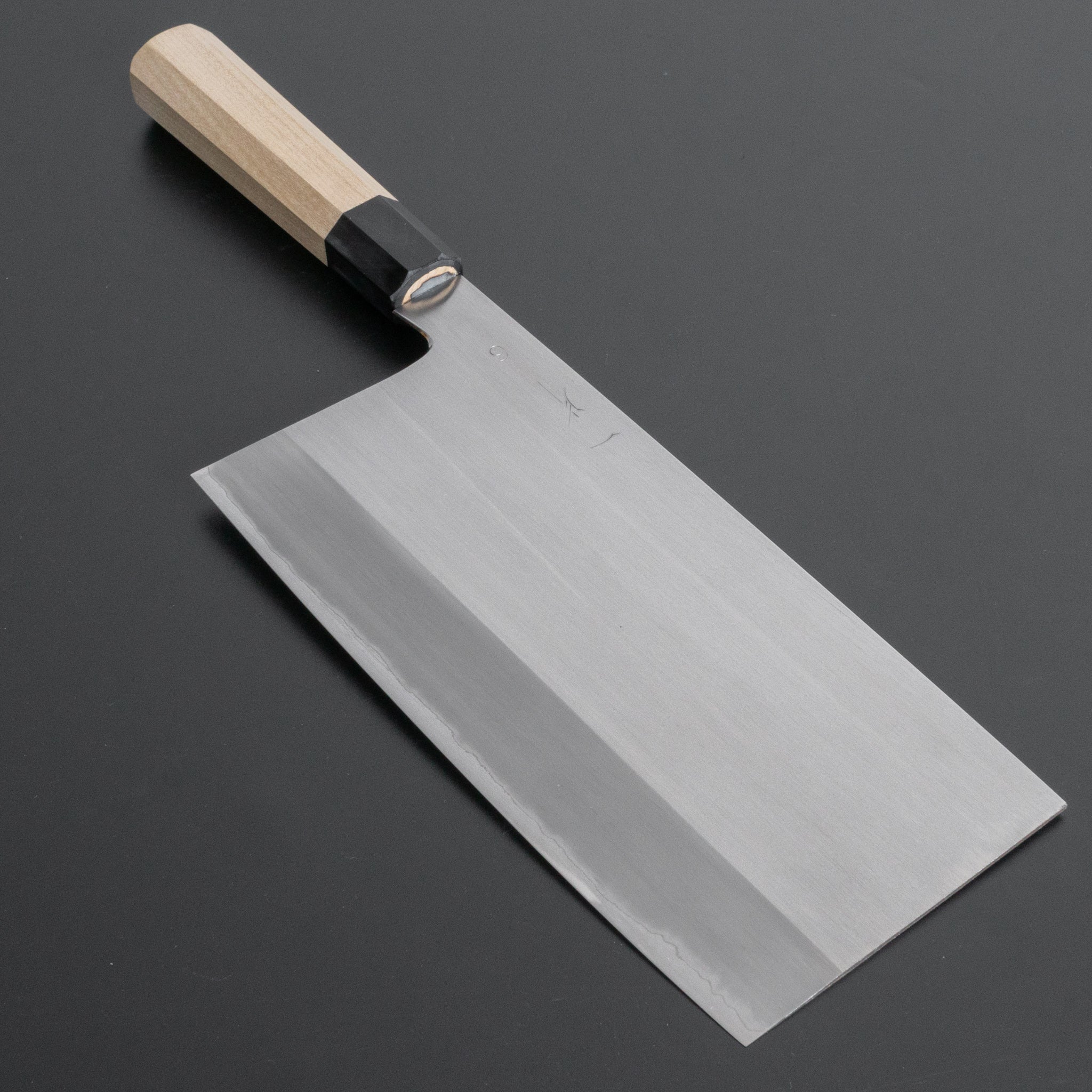 Hitohira Togashi White #1 Stainless Clad Migaki Chinese Cleaver 220mm - Professional Japanese Chef Knife with Ho Wood Handle (#6) - Perfect for Slicing, Dicing & Chopping Vegetables, Meat & Herbs in Asian Cuisine