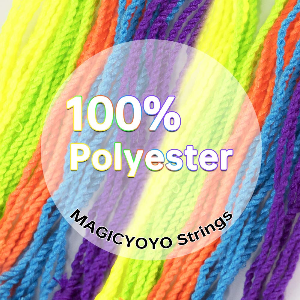 Professional MAGICYOYO Yoyo Strings (Random Colors) with Yoyo Glove & Storage Bag - Perfect for Competition, Tricks & Outdoor Play