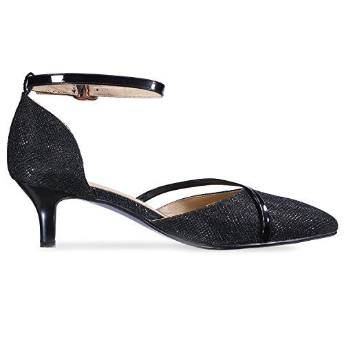 IDIFU Women's IN2 Maxine Low Kitten Heels - Elegant Closed Toe Dress Pumps for Wedding, Evening & Formal Occasions - Perfect Bridal Shoes for Women | Great for Prom, Cocktail Parties & Office Wear