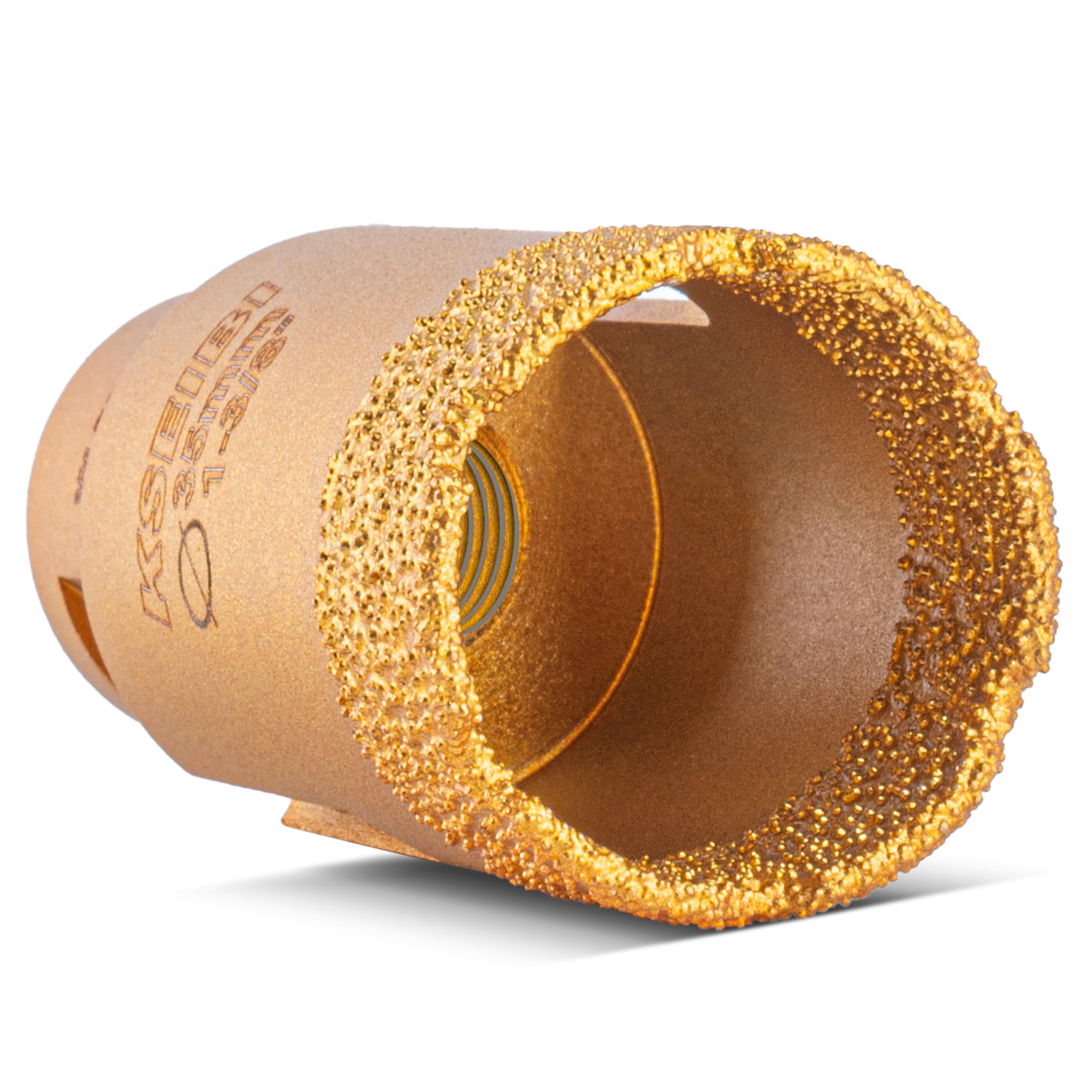 KSEIBI 615235 1-3/8 Inch (35mm) Diamond Hole Saw - Vacuum Brazed Diamond Core Drill Bit for Porcelain, Ceramic, Granite, Brick & Marble - 2