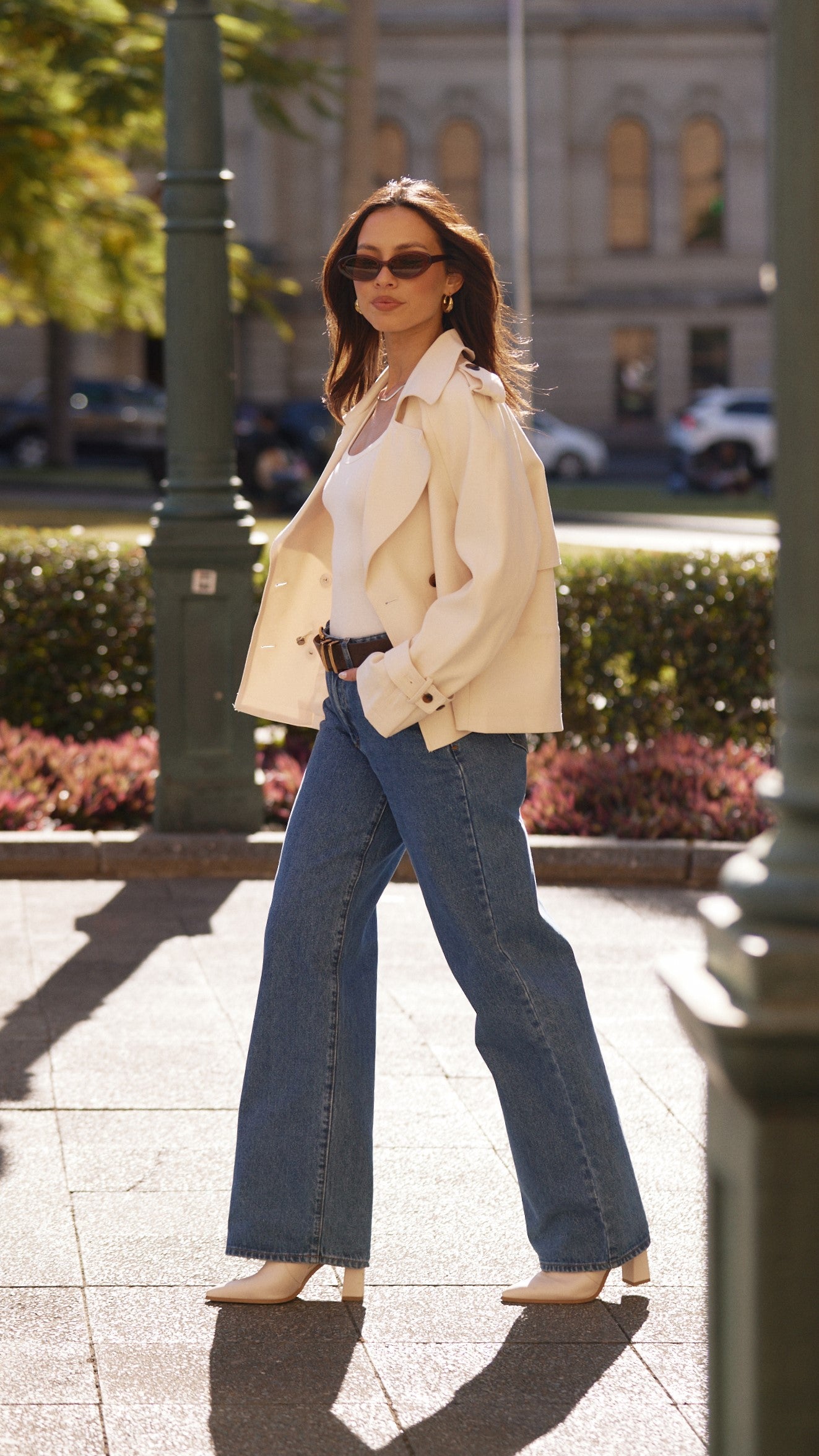 Juliette Jacket Women's Lightweight Cream Coat - Elegant Outerwear for Spring & Fall | Perfect for Office, Dating & Casual Outings