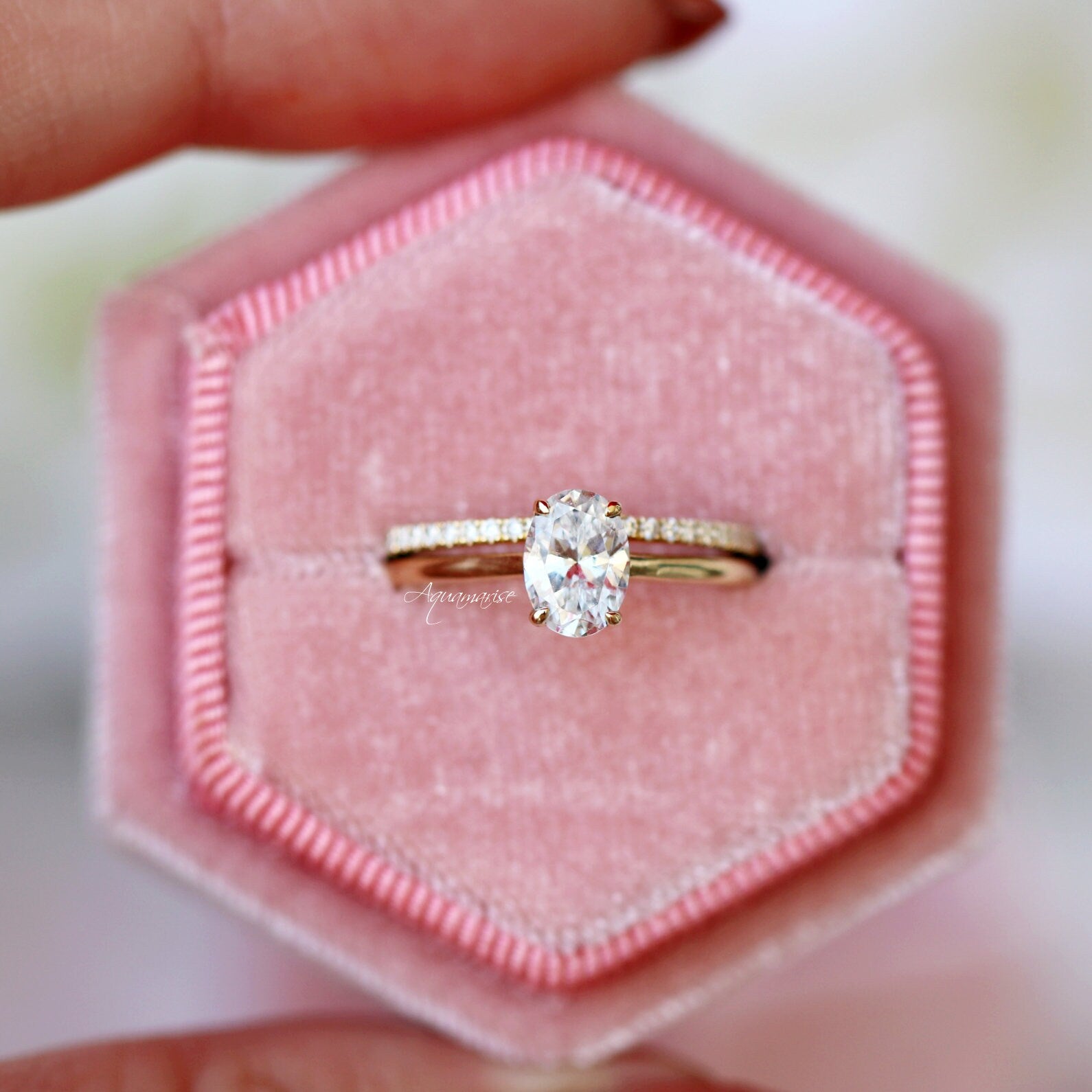 Lab Grown Diamond Engagement Ring Set - 14K Solid Yellow Gold Wedding Band (IGI Certified) | Perfect for Proposals, Anniversaries & Bridal Jewelry